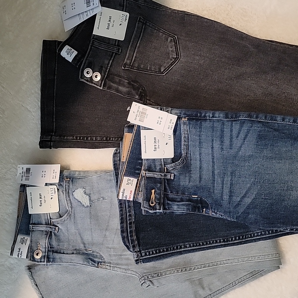 Abercrombie Kids Jeans Size 11/12 NWT